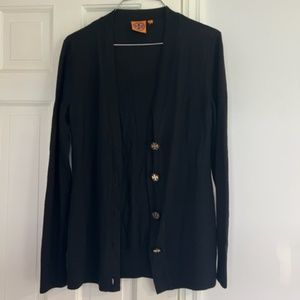 Tory Burch black sz Small merino wool cardigan